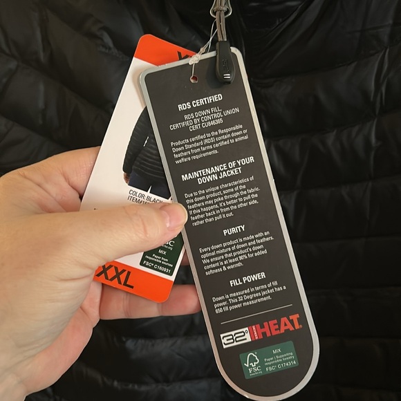 32* Degrees Heat Black Ultra Light Down Puffer Jacket - Picture 10 of 10